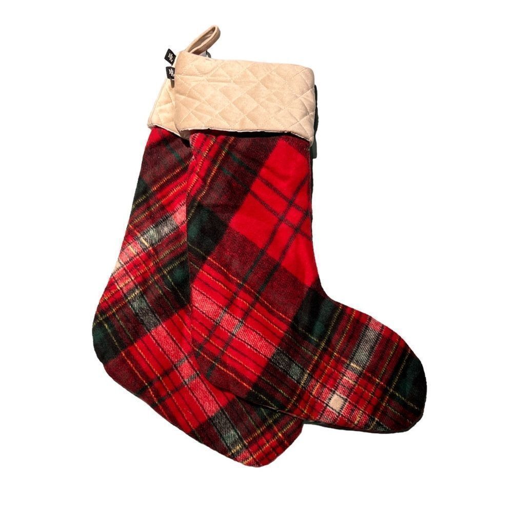 *SHIPS SAME DAY* Ralph Lauren Tartan Plaid Christmas Stocking